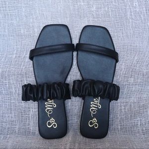 Miss Lola ‘Italian Brunch’ Slip Sandals NEW